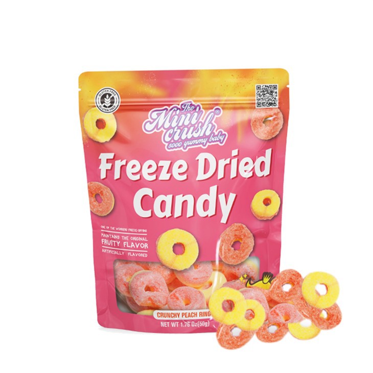 Freeze Dried Crunchy Peach Rings bulk