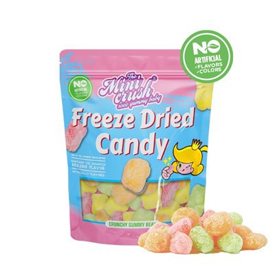 Frysetørrede sprøde bjørne (naturlig farve)