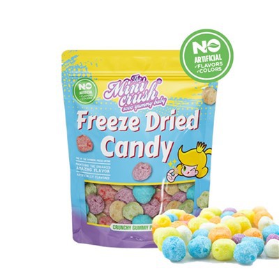 Frysetørrede crunchy puffs (naturlig farve)