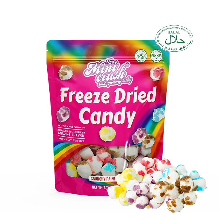 Frysetørrede store regnbuebønner